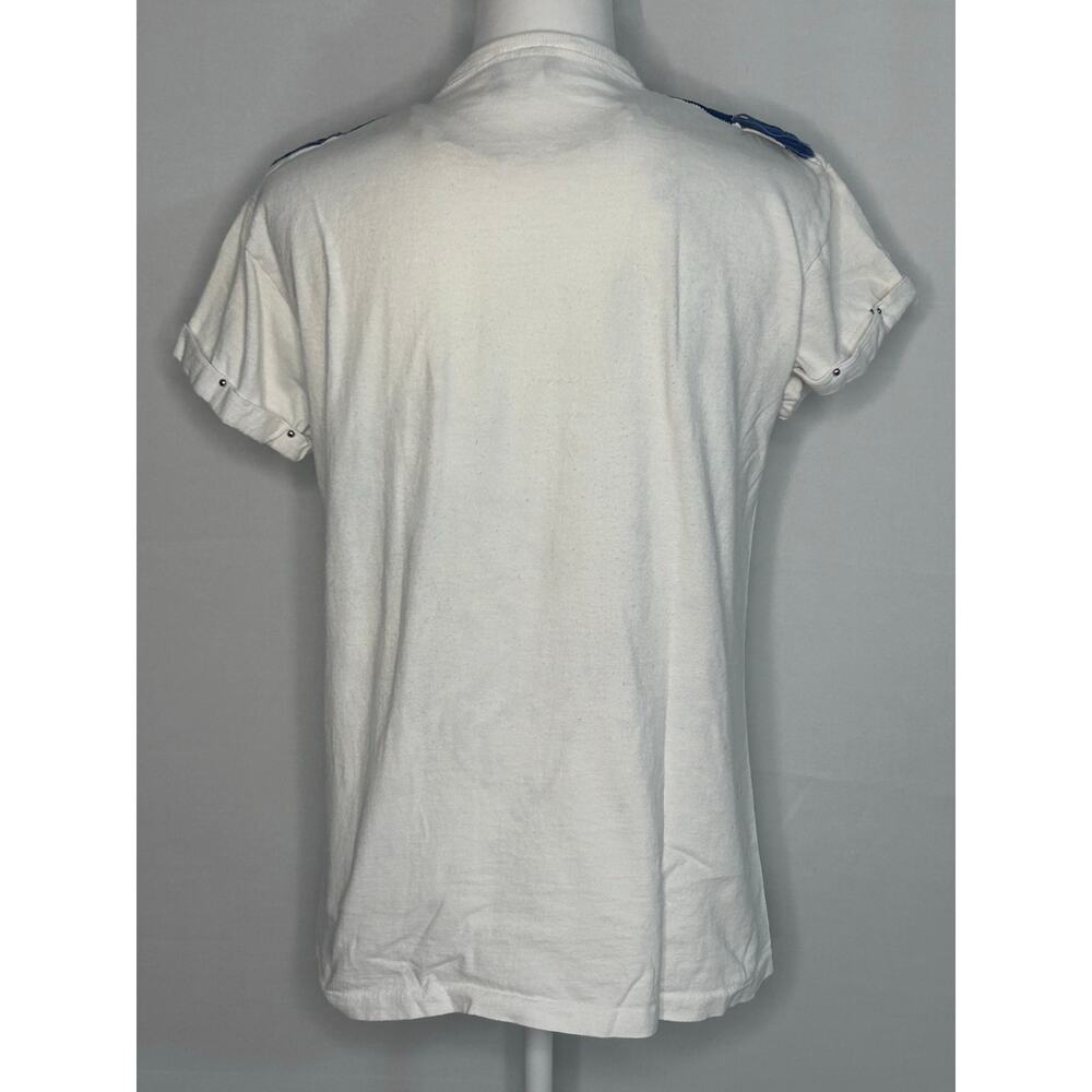 Vintage Joanie W Denim Fringe Western T-Shirt Made in USA western style classic - Picture 11 of 11